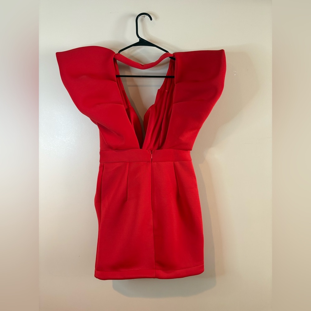 Anthropologie Mable Red Epiphany Scuba Mini Dress NWOT - Picture 8 of 9